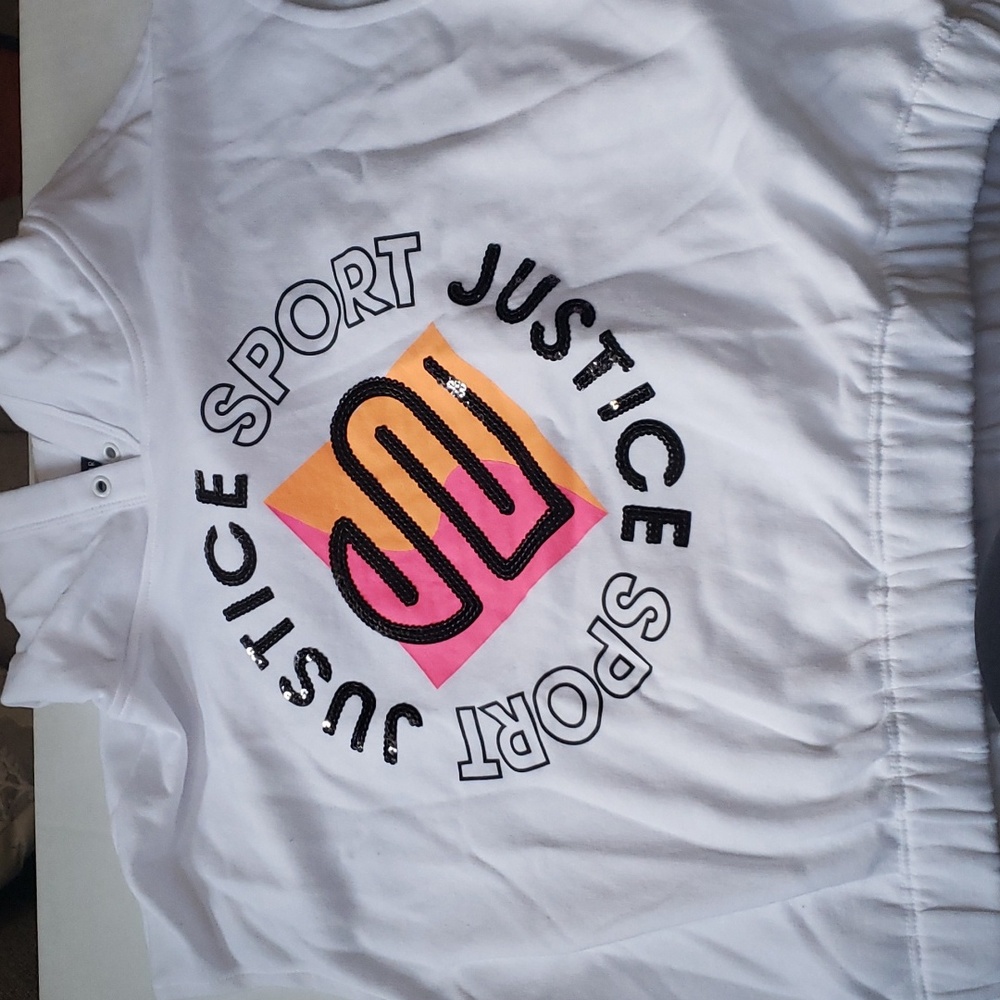 Justice sport cutoff hoodie